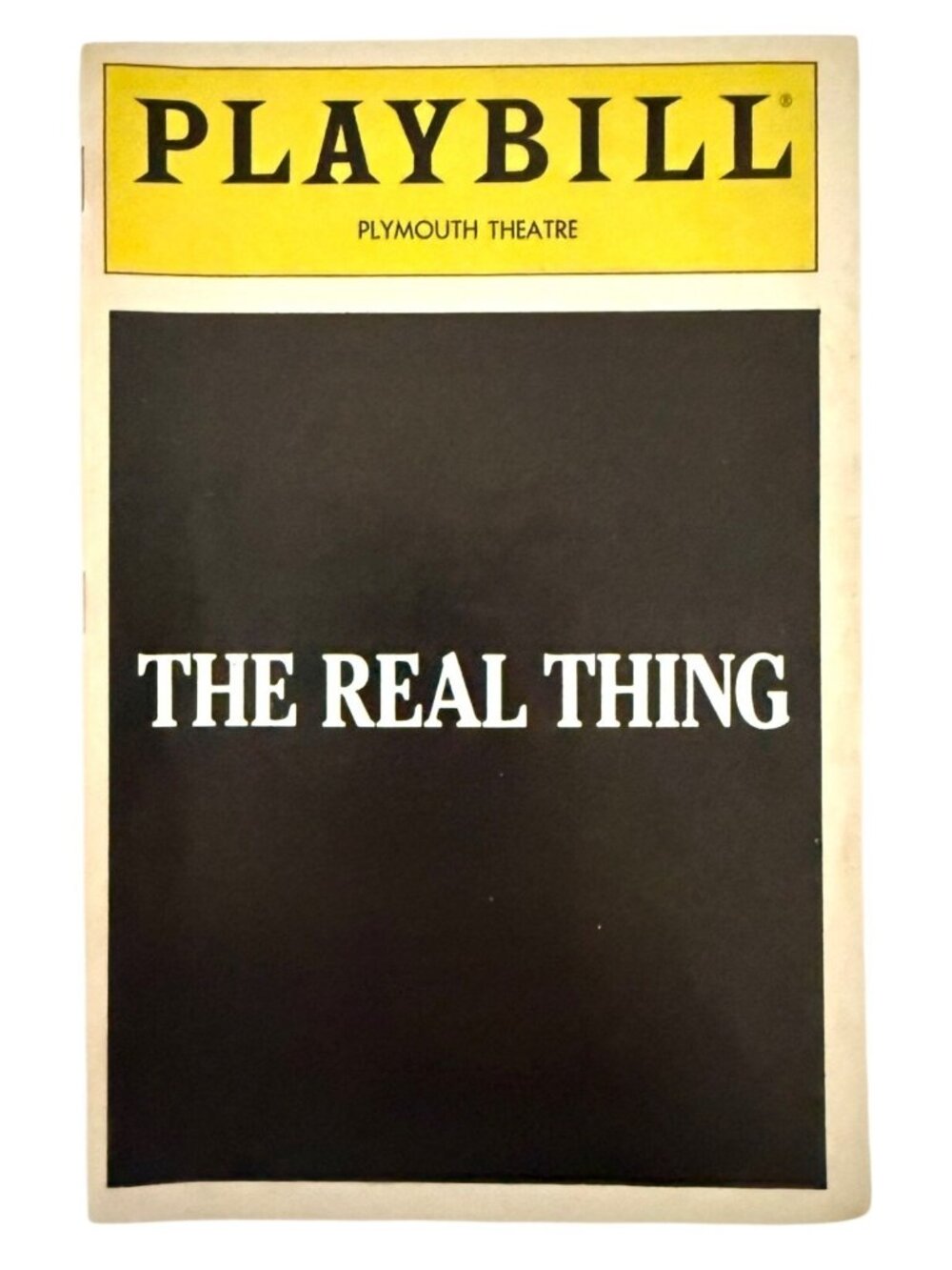 The Real Thing Playbill July 1984 Plymouth Theatre Tom Stoppard Mike Nichols